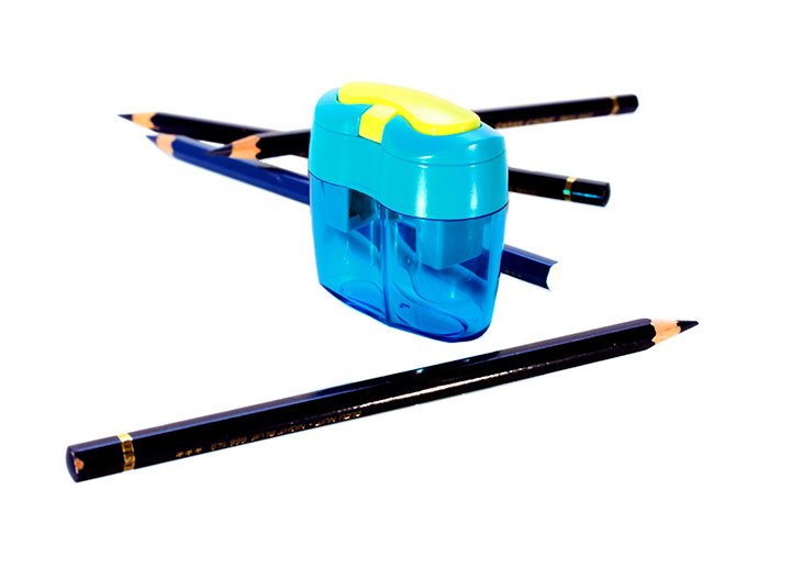 Doppeldosenanspitzer Anspitzer für zwei Bleistiftgrößen.