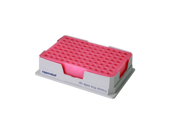 PCR Cooler Einheit zur Kühlung von Proben. Wechsel der Farbe zeigt ein Überschreiten der oberen Temperaturgrenze an.